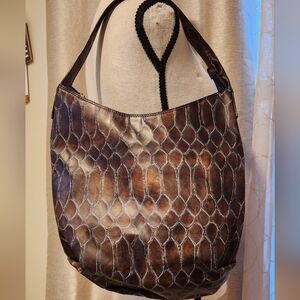 Textured Brown Mila Schon Shoulder Bag